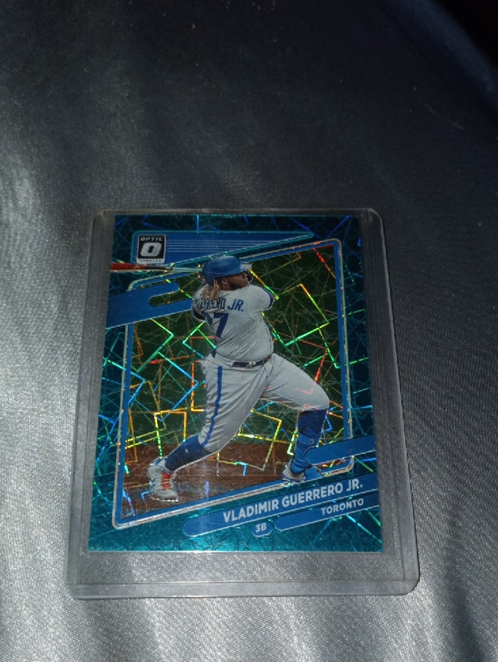 Panini Green and White Vladimir Guerrero Jr /35 Baseball Card Back